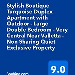 Apartman Stylish Boutique House - Turquoise - Outdoor Yard & Adjoining Cafeteria - Very Central! Near Valletta - Non-sharing & Quiet Hamrun